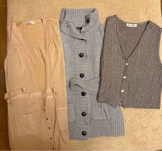 Lote 3 chalecos de punto