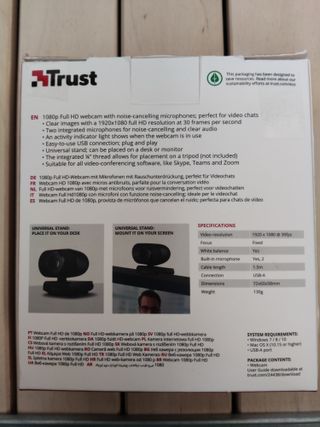 Webcam Trust Tolar Full HD 1080p