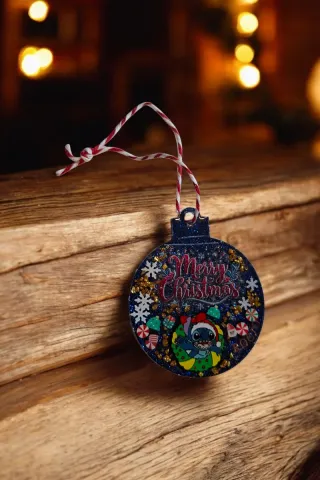 Adorno árbol Navidad Stitch personalizado