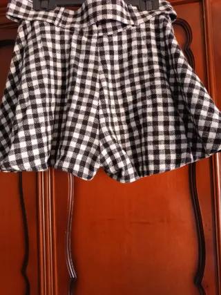 Pantalones cortos a cuadros para chica