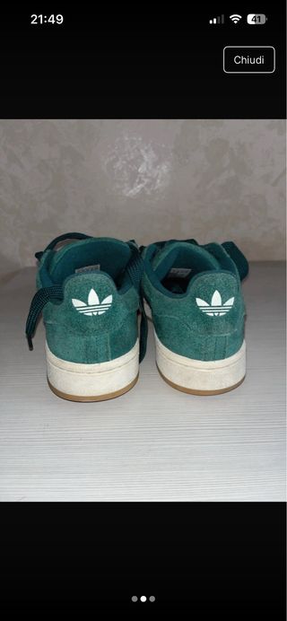 Adidas Campus Scarpe Verdi Scamosciate