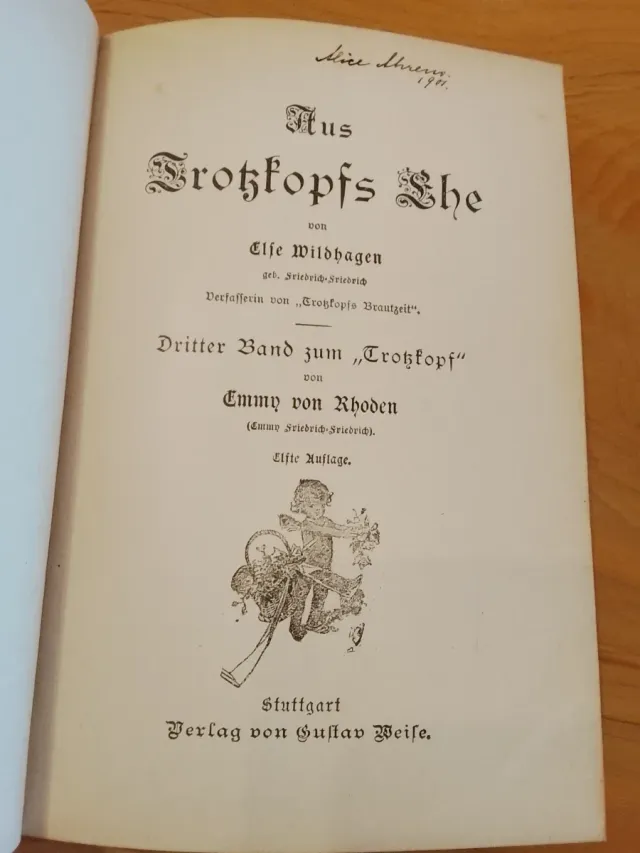 Else Wildhagen, Aus Trotzkopf's Ehe, 1895/1899