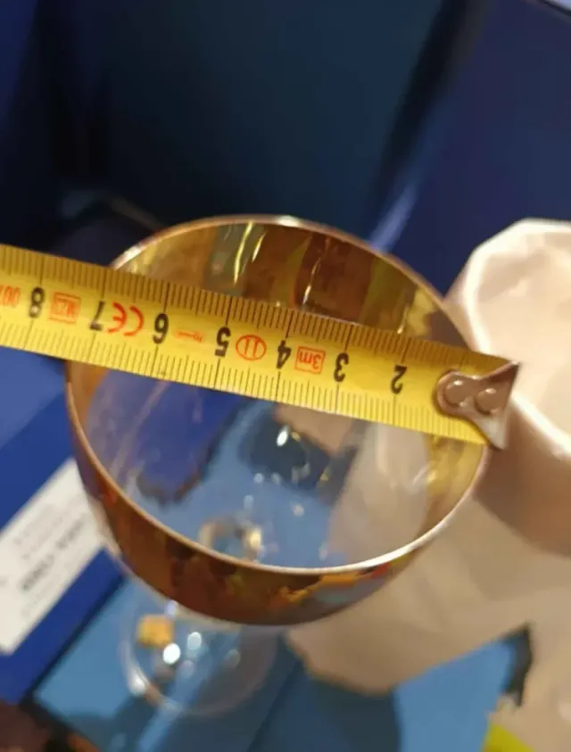 Vasos  COPAS Bohemia Filo Oro Cristal