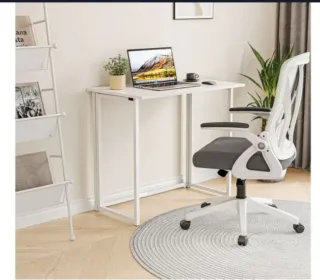 Tavolo pieghevole bianco per scrivania o cucina
