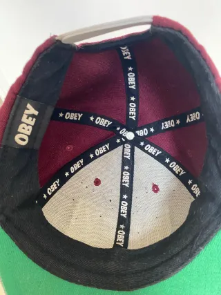 Gorra Obey Original Logo Box Burdeos/Gris