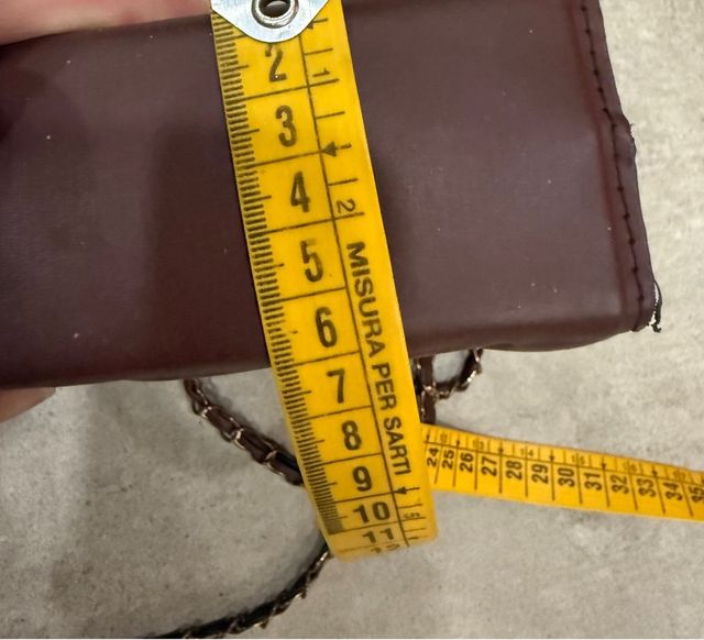 Borsa donna marrone con tracolla a catena