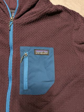 Patagonia lightweight full zip hoodie burgundy M