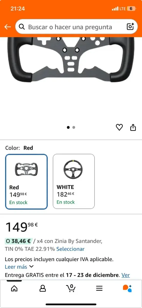Volante simulador rally ECARNOR