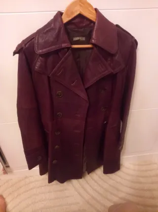 Abrigo de piel marrón