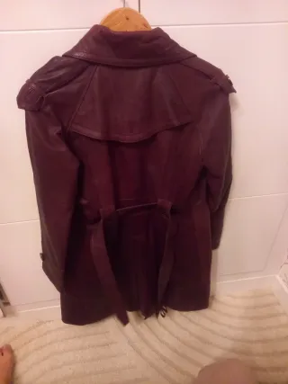 Abrigo de piel marrón