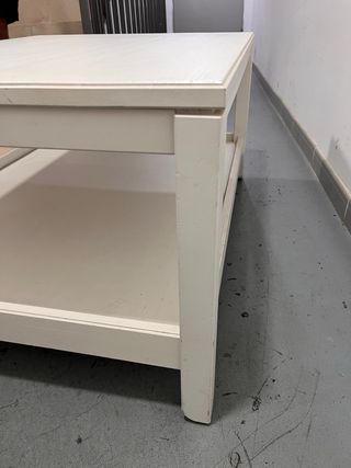 Mesa centro madera blanca Ikea 90x90