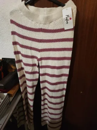 Jersey rayas rosa y blanco talla M