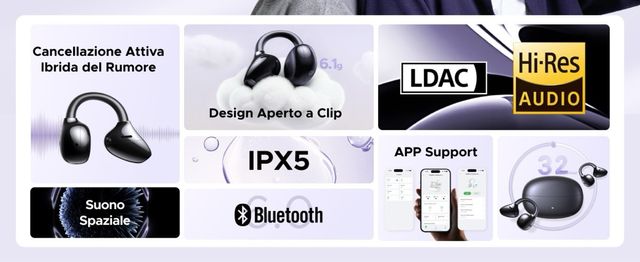 Auricolari Bluetooth Adaptive ANC NUOVI