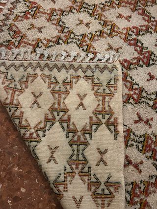 Grande Tappeto Marocchino per Salone Beige/Rosso