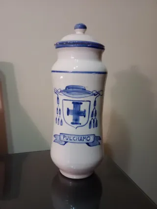 Albarelo Farmacia Azul y Blanco