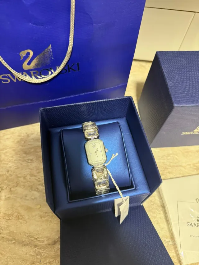 Reloj Swarovski Mujer Plata y Azul