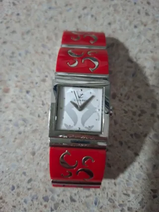 Reloj Calypso Rojo y Plateado