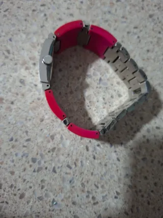 Reloj Calypso Rojo y Plateado