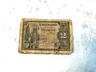 Billete 2 Pesetas 1938 Banco de España.