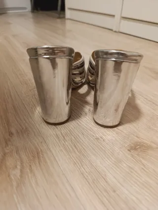 Sandalias plateadas JUSTFAB