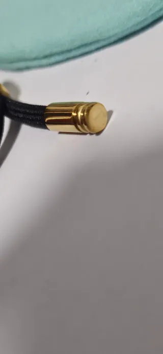 Pulsera Tiffany & Co. Cordón Negro y acero inoxida