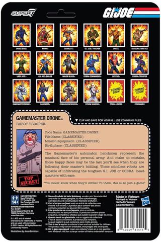 Figura G.I. Joe Gamemaster Drone Robot Trooper