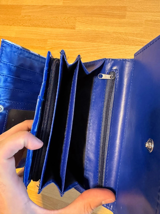 Portafoglio donna vintage a quadri