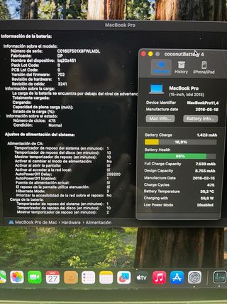 MacBook Pro Retina 15" i7   16 Gb RAM GARANTÍA