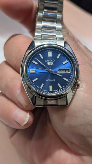 Seiko 5 Automatico Blu Vintage