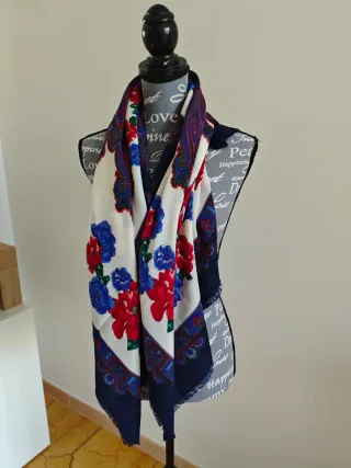 Foulard vintage cotone stampa floreale