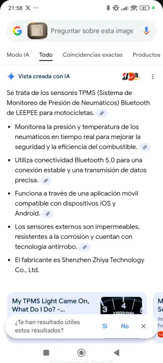 Sensores TPMS Leepee Bluetooth 4.0/5.0 Moto