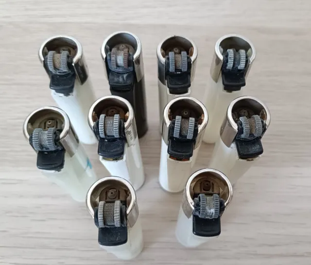 Lote x 10 Antigos Isqueiro CLIPPER Rosca Redonda