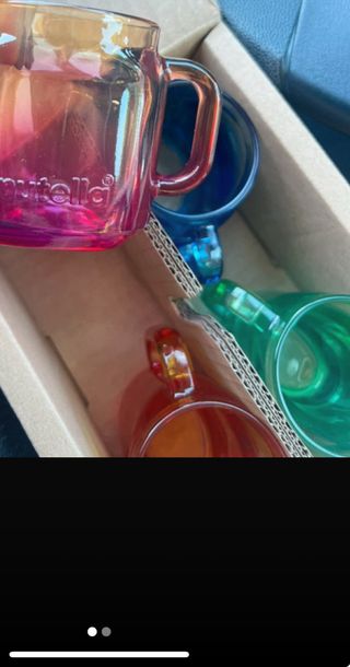 Tazze Nutella Vetro Multicolore Set