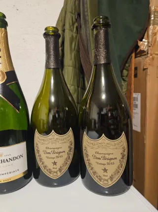 6 Bottiglie Vuote Champagne varie