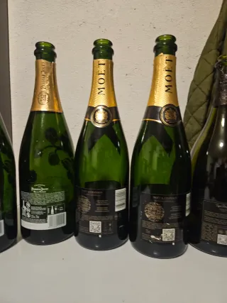 6 Bottiglie Vuote Champagne varie