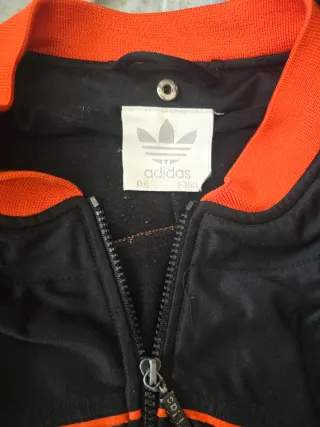 Chaqueta Adidas Vintage 90s Negra Naranja
