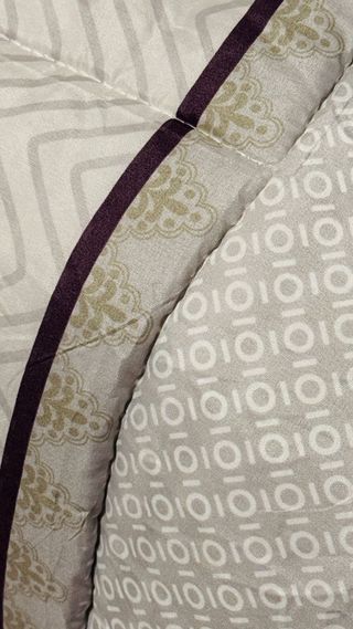 EDREDÓN invierno poliéster beige y gris