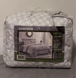 EDREDÓN invierno poliéster beige y gris