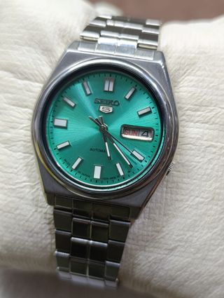 Seiko 5 Automatico Turchese Sunburst.