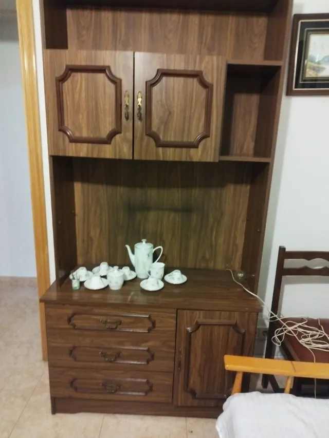 Armario salón 3 cajones madera