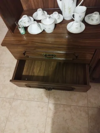 Armario salón 3 cajones madera