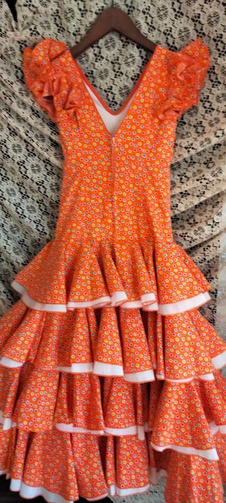Traje Flamenca Niña 7/8 y Mantón