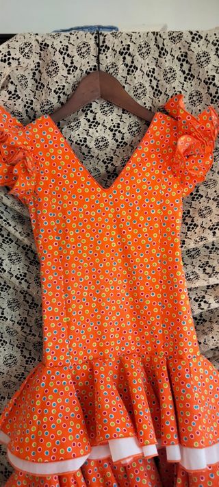 Traje Flamenca Niña 7/8 y Mantón