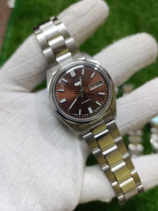 Seiko 5 Automatico Marrone Argento