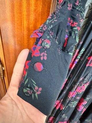 Abito lungo floreale con spacco