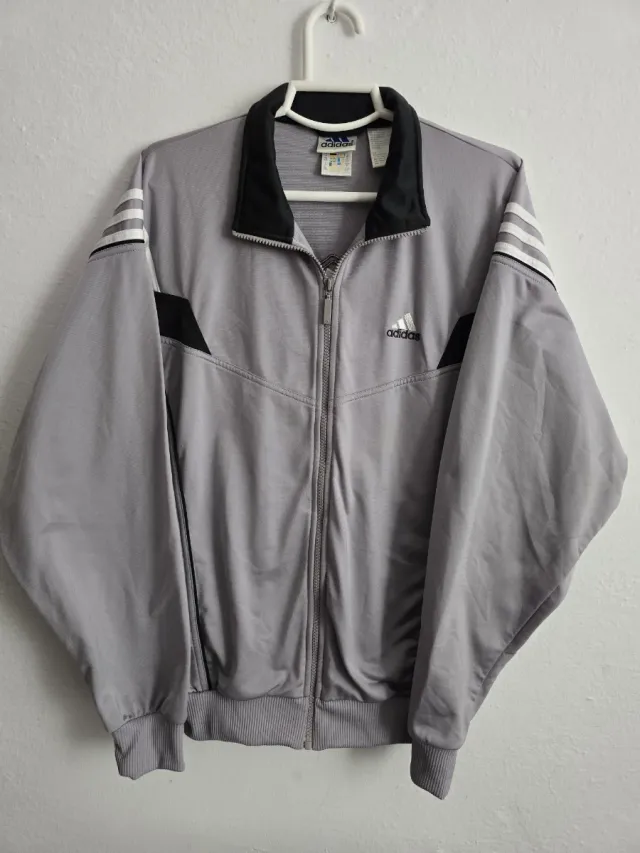 Chaqueta Adidas Años 90 Gris Negra