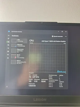 Portátil Gaming Lenovo Legion5 Ryzen 7 5800H 3060