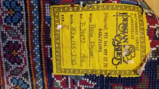 Alfombra Persa Lana Roja y Azul