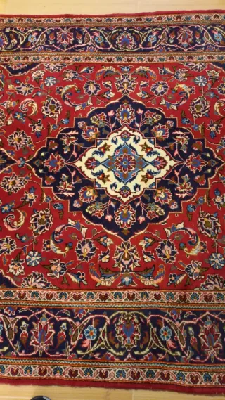 Alfombra Persa Lana Roja y Azul