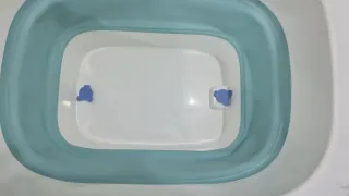 Bañera Plegable Bebé Azul y Blanca